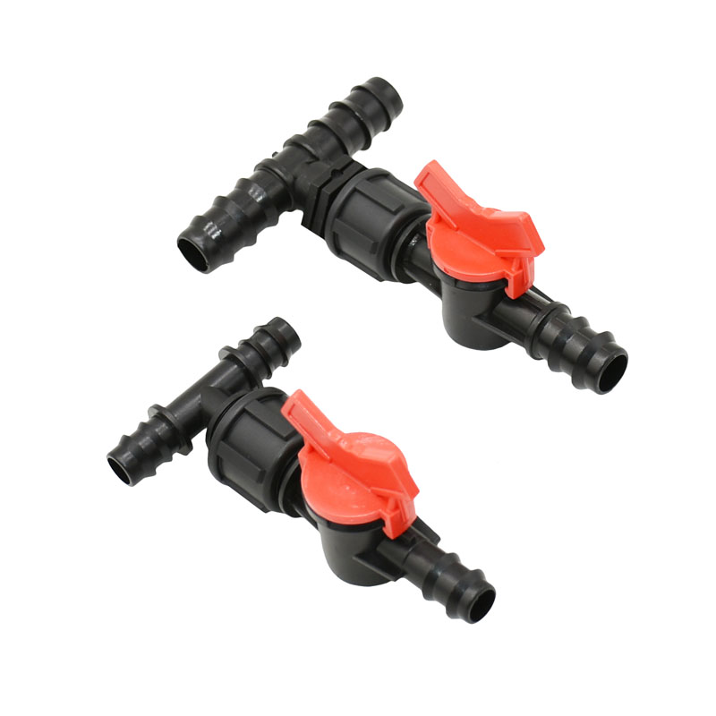 T-tyyppi 1/2 &quot; 3/4 &quot; puutarhaletku tee vedenjakaja hanaliitin 3- -tie pe putkiliitos puutarha tippakasteluliittimet 1 kpl