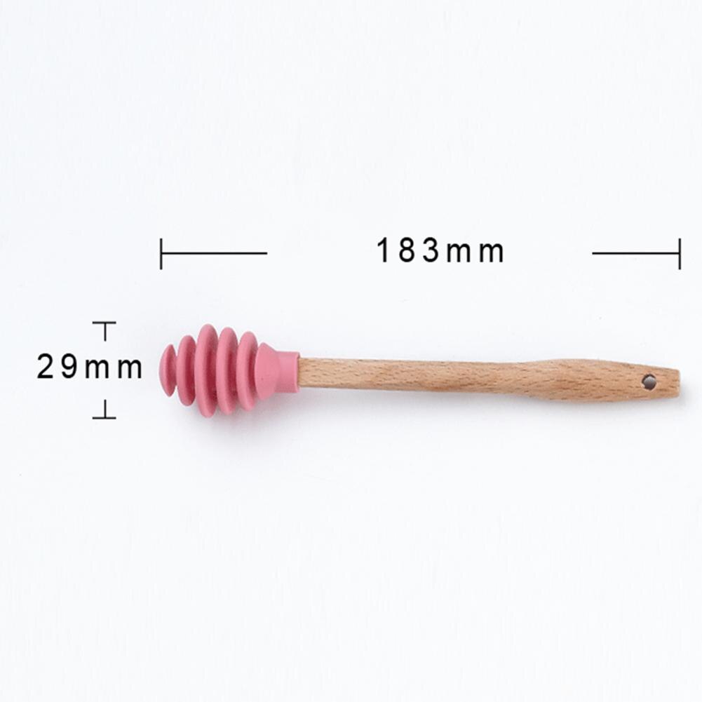 Silicone Honey Sugar Mixing Stick Long Handle Durable Honey Dipper for Kitchen Drink Stirrer Tea Supplies Bar Serving Tools