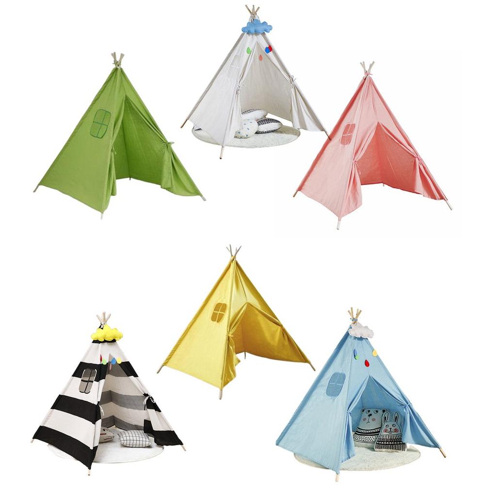 1.35M/1.6M Indian Style Children Tent for Kids Removeable Gaming Tent Tung Wood Indoor Bedroom Accessories Cute Castle Tent