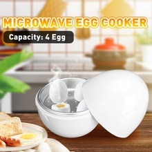 4 Egg Boiler Eggs Steamer Round Shaped Microwave Cooker Novelty Kitchen Household Cooking Appliances Steamer Home Tool