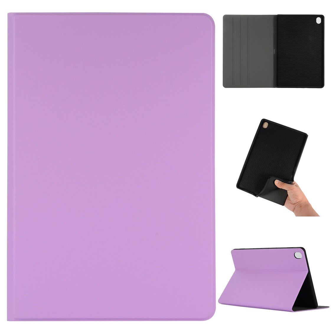 Til huawei mediapad  m6 10.8 etui blød tpu slim folio stativ beskyttende tablet funda cover til huawei mediapad  m6 10.8 tommer: Lilla