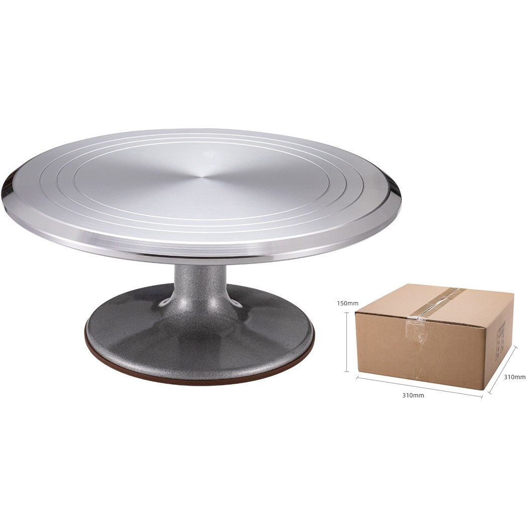 12 Inch Turntable Cake Decoration Accessories Aluminum Alloy Rotating Cake Stand Tools Cake Table Turntable Rotating: aluminum alloy