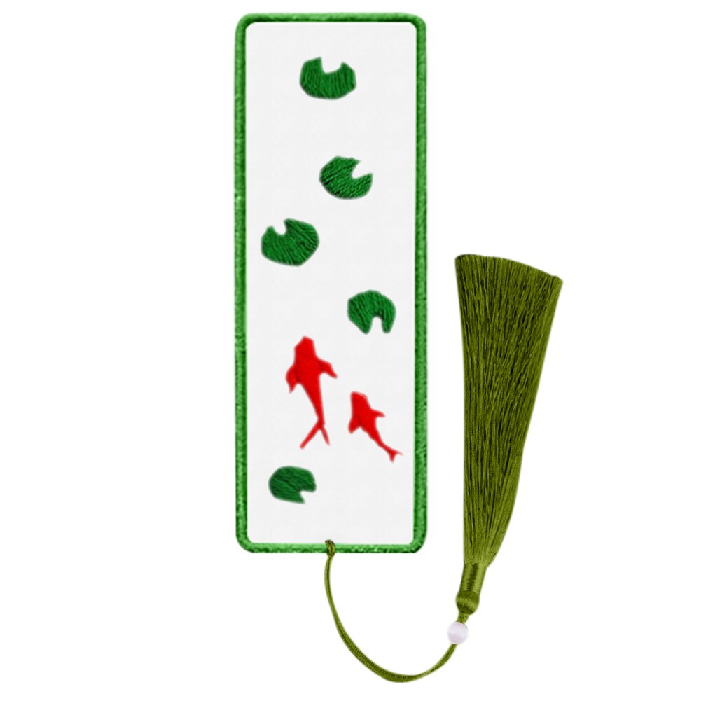 DIY Chinese Style Embroidery Bookmarks Rectangle Embroidery Material Kit Bookmark Flowers Cross Stitch Needlework Craft: G
