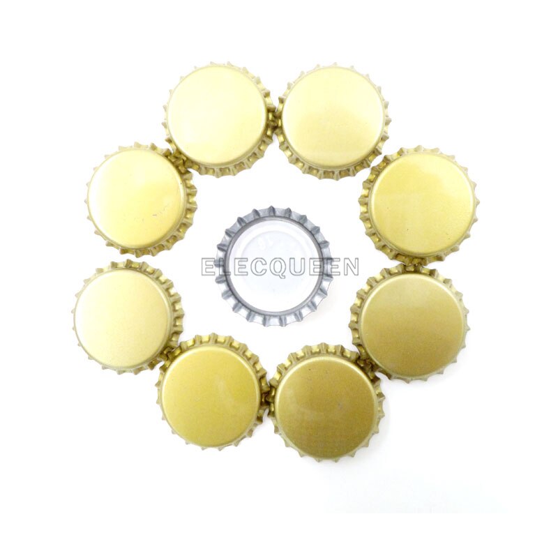 Tapas para botellas de cerveza, tapa para elaboración casera, herramienta de cerveza, Color dorado/Negro/plata, 20 unids/lote, novedad: Gold 20pcs