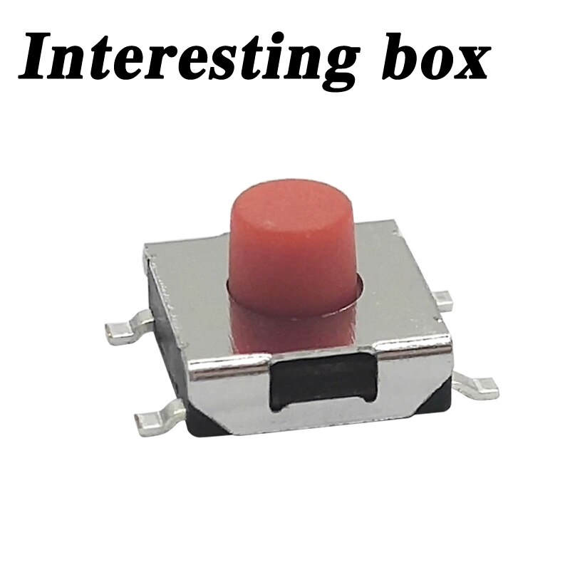 Darmowa wysyłka TS-E004 dotykowy przełącznik 6.2*6.2*4.3 czteronożne łatka czerwony przycisk 6x6 płaskie siedzenia SMD dysk warkocz DIY Wykonany ręcznie accessorie