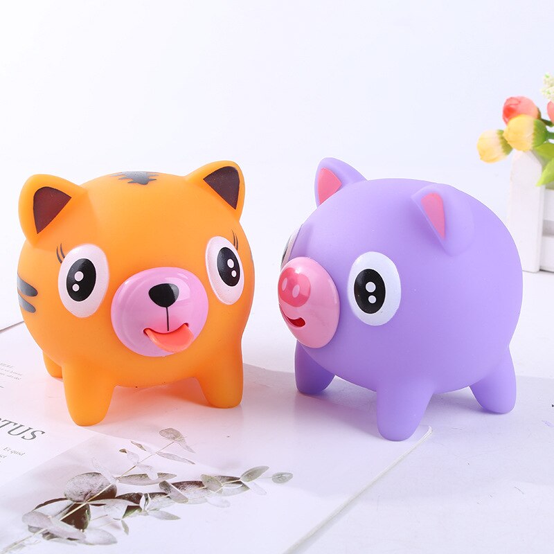 Cute Animal Screaming Tongue Sticking Out Stress Reliever Toy Vocal Doll Screaming Toy Talking Animal Children