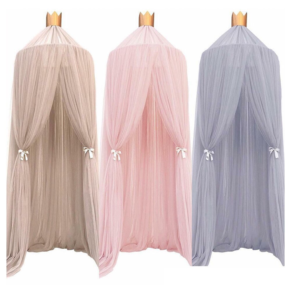Mosquitera para cama de bebé, dosel redondo para cama de bebé, Tipi, cortina de cuna, tienda de princesa, cúpula colgante para habitación de niños