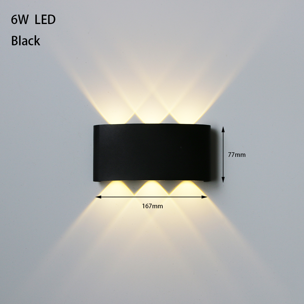 Led udendørs vandtæt væglampe belysning soveværelse stue lys gang korridor udendørs havelampe aluminium led væglampe: Hvid / Grøn