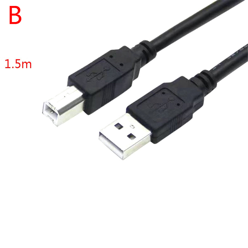 USB Printer Cable USB 2.0 Type A Male To Type B Male Printer Scanner Cable: WHITE