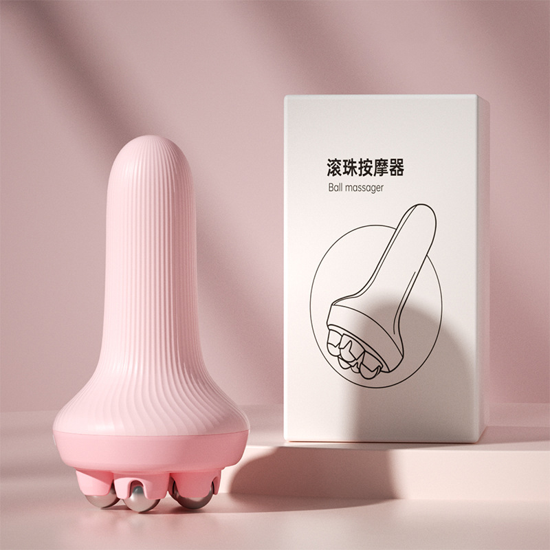 Rollenmassagegerät für sterben innere Bewegung großer und kleiner Beiner, Muskelentspannung, Bauchformung, rollender Ball, der Höhle Bauch reibt: Rosa