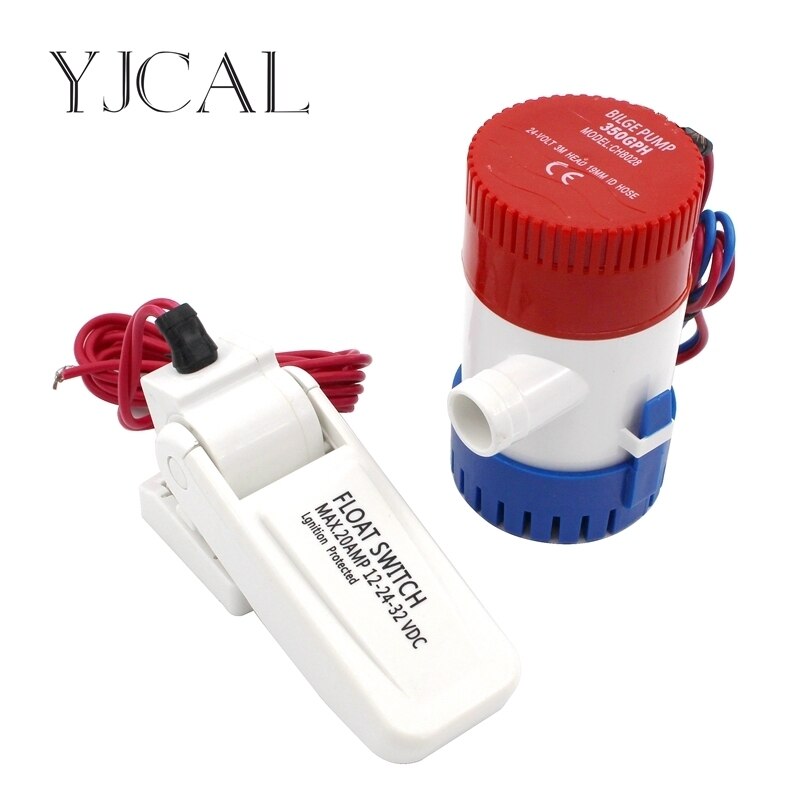 Bilge Pump 350GPH DC 12V 24V Float Switch Combination Suit Electric Water Pump For Aquario Submersible Seaplane Motor Homes