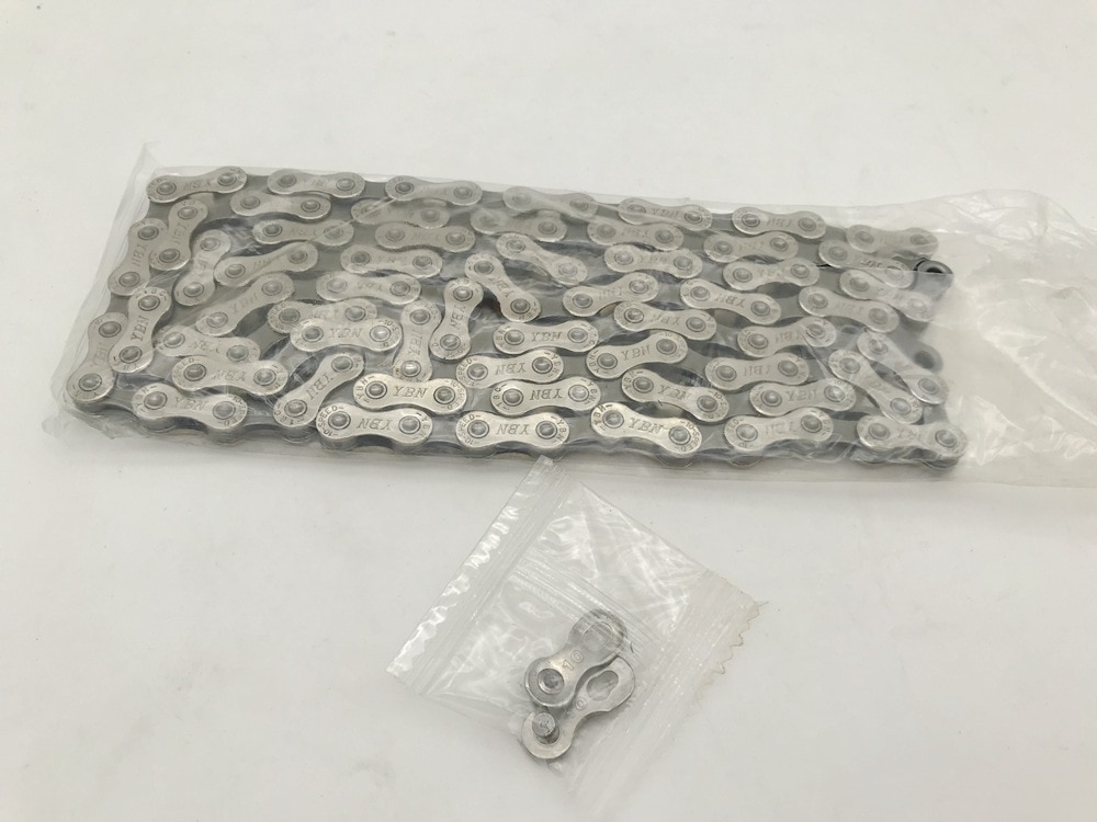 Ybn 10 Speed Fietsketting Mtb Mountain Road Fiets Onderdelen Duurzaam Zilveren Ketting 10 S 20S 30S Voor Onderdelen K7 Systeem