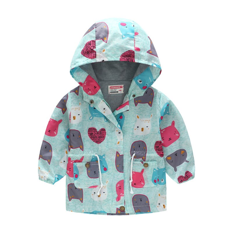 Baby Girls Jacket Winter Jacket For Girls Coat Kids Warm Hooded cat print Outerwear Boys Jacket Coat Children ClothesL30830
