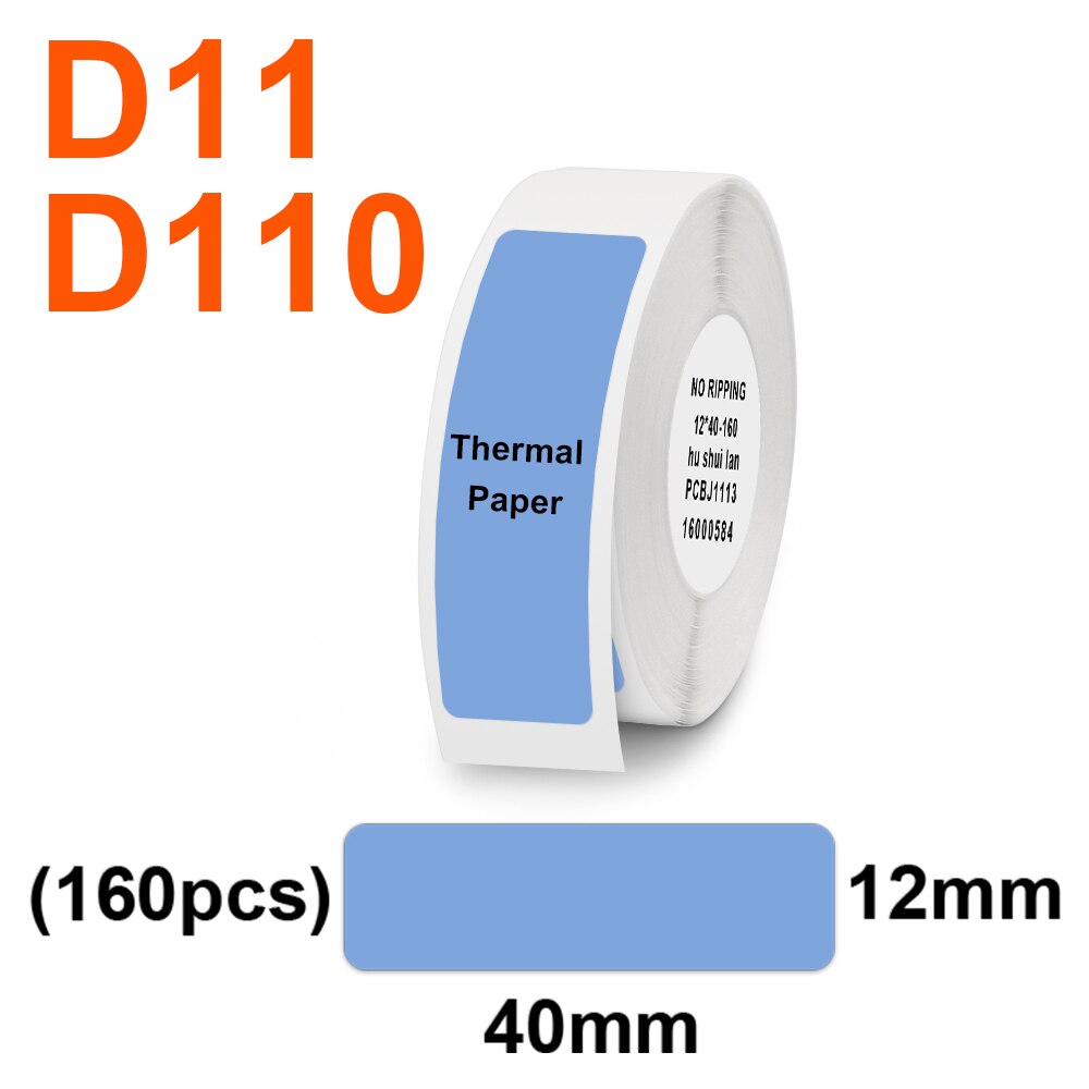 D11 elastyczny kabel papier do Niimbot D11 D110 przenośny Mini bezprzewodowa drukarka etykiet Bluetooth wodoodporny D11 etykieta druku papieru: Set B