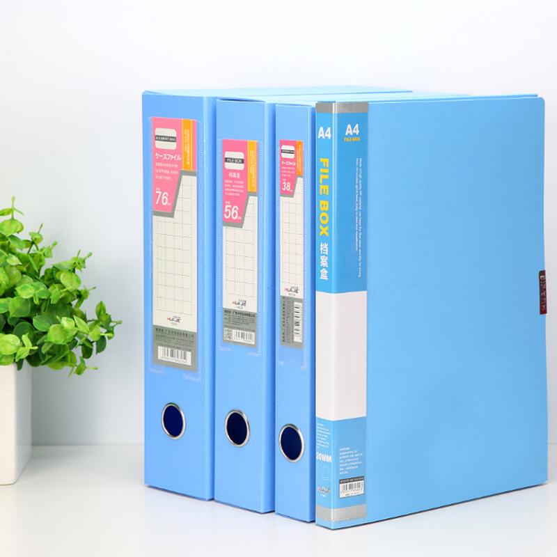 MIRUI A4 Thickness Business Portable Handy Organizer Storage Bag Portable Blue File Box Office School Accessory