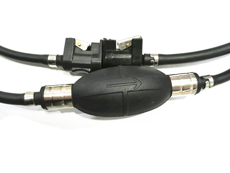 8MM fuel primer pump with fuel line and connector for yamaha outboard fuel line system