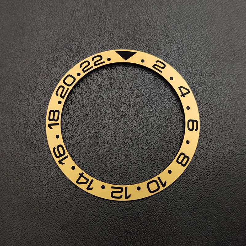 38mm Ceramic / Aluminium Bezel GMT Insert Ring Inner Diameter 30.5mm Suitable For 40mm Men's Case Watch Accessories: silver