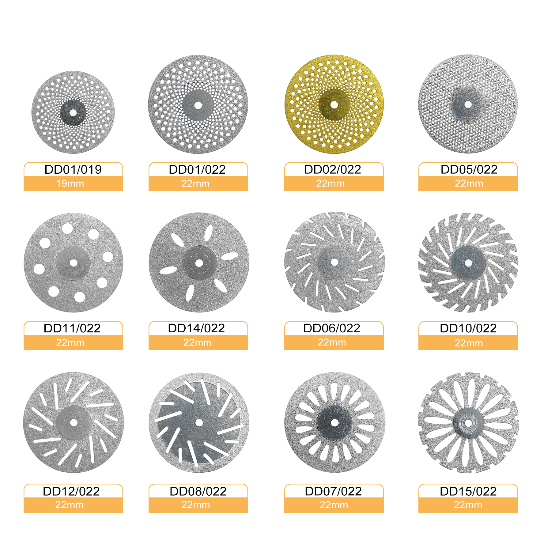 Discos de diamante para pulir laboratorio Dental WellCK, disco de recubrimiento de doble cara de 0,25mm, herramienta de corte rotativa para dentista, 10 Uds.