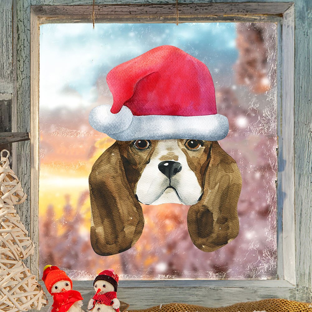 Christmas puppy Wall sticker Year festival
