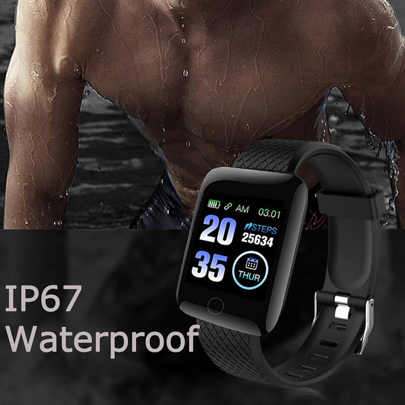 D13 novos relógios inteligentes 116 mais freqüência cardíaca pulseira inteligente banda esportes relógios à prova dwaterproof água smartwatch para android ios