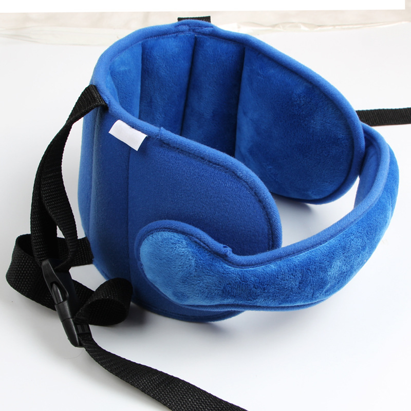 Nouvelle Bande De Fixation Bébé Tête monture de support De Ceinture de Siège De Voiture Sommeil Sieste Ceinture Porte-Bébé Poussette Réglable Siège De Sécurité Tenir: Blue