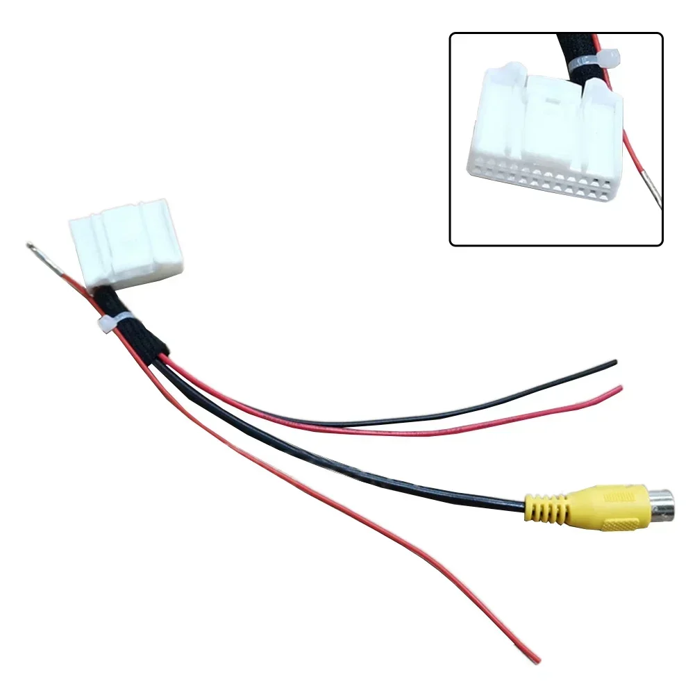 Car Rearview Backup Camera Wiring Harness Adapter Reverse Camera Cable Connector 24pin For Toyota For RAV4 For Carola