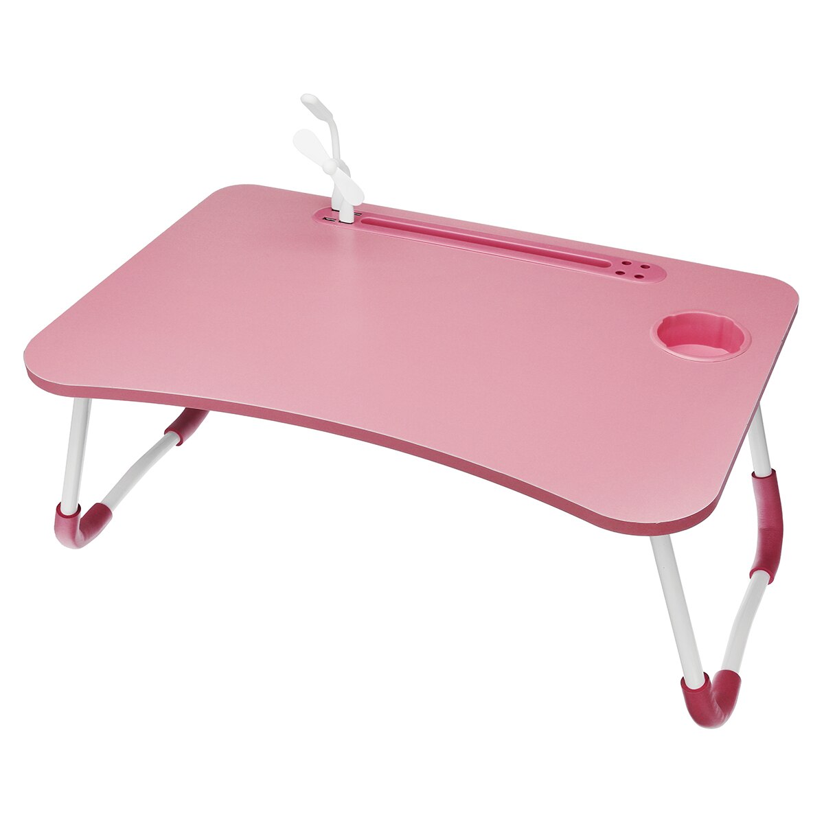 For Russian Folding Laptop Stand Holder Study Table Lamp Usb Fan Desk Wooden Computer Desk for Bed Sofa Tea Serving Table