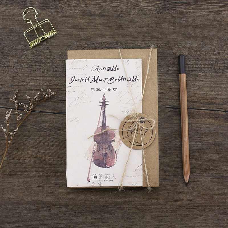 30 Pcs/Set Violin Musical Instruments Postcard /Greeting Card/Message Card/Christmas and Year