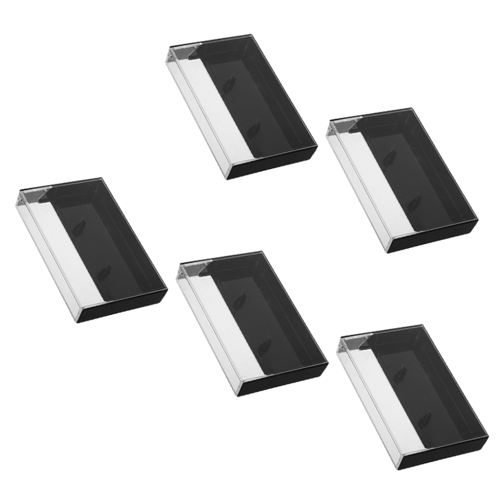 6 Pcs Retro Tape Cassette Cases Holders Showcase Rack Plastic for Car Empty Boxes
