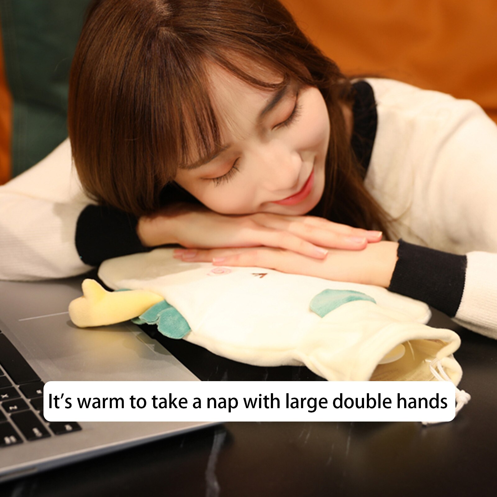 Chauffe-mains électrique Portable USB, 10000mAh, en forme de Panda, sans doigts, pour l&#39;hiver