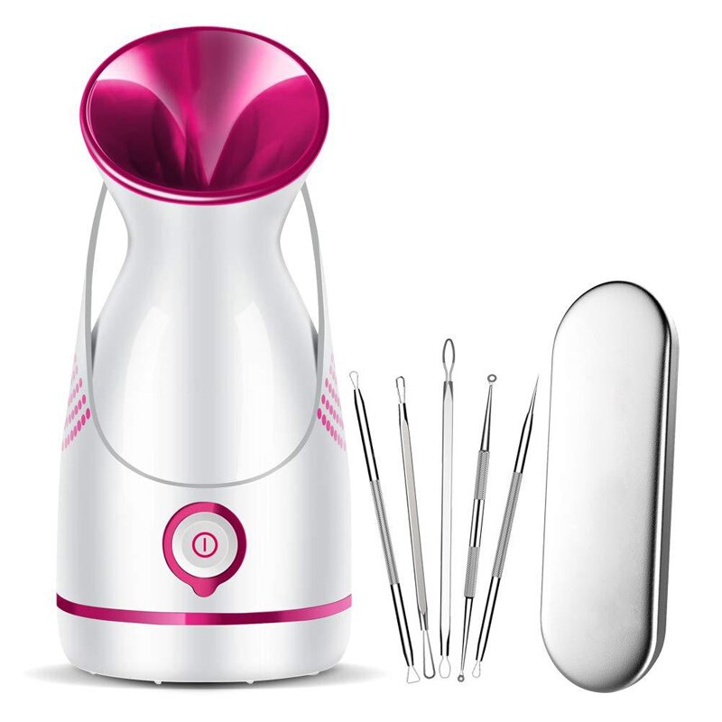 Facial Steamer Large-capacity Water Tank Gentle Deap Cleaning Face Steamer Electric Spa Steamer Whitening Blackheads Extractors