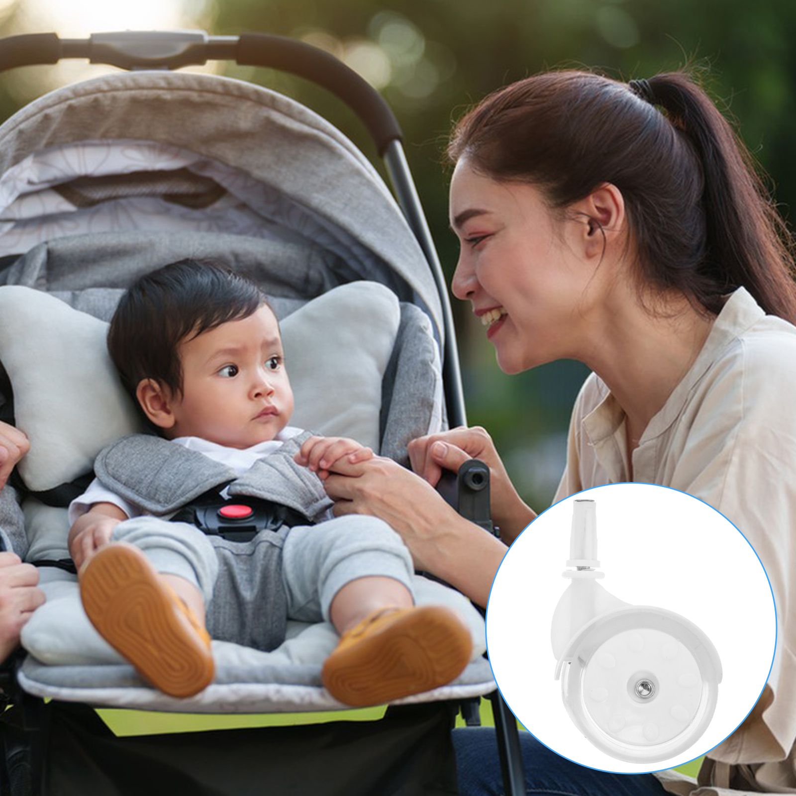 Ruedas de repuesto para andador de bebé, ruedas resistentes para muebles, carrito rodante, carritos, compatibilidad Universal, , 4 Uds.