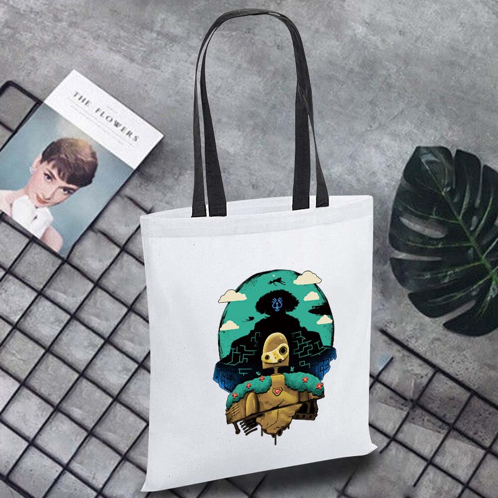 Wilde Ecobag Moeiteloos Canvas Draagtas Japan Patroon Draagbare Vrouwelijke Boodschappentas Dames Schoudertassen: japan026