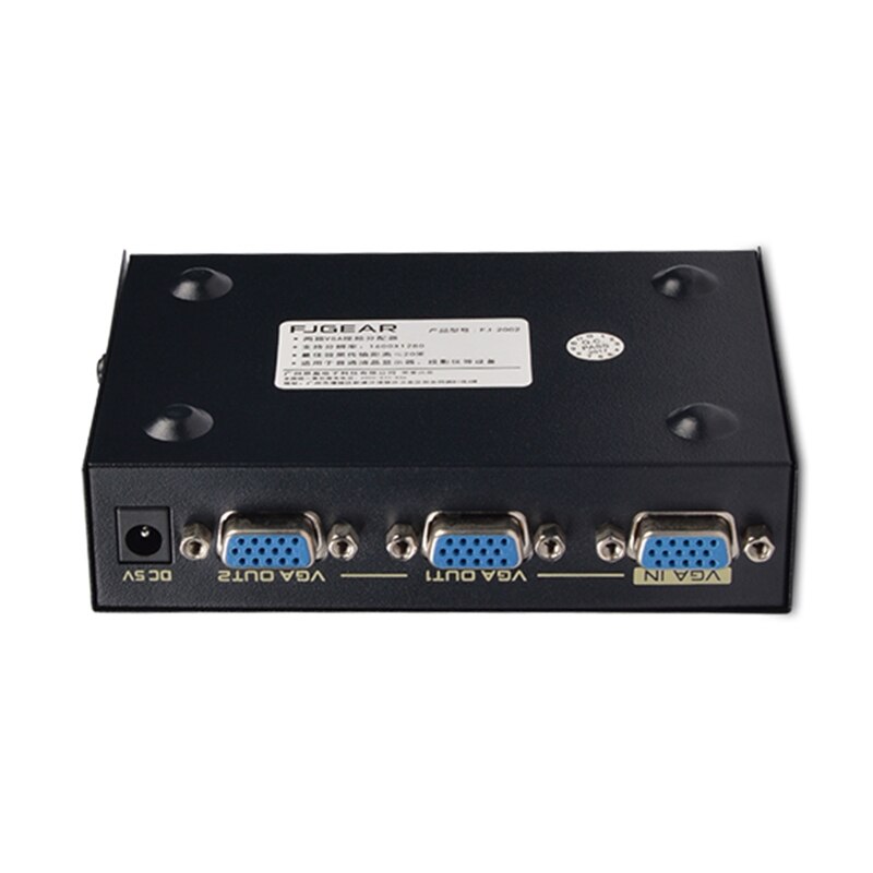 Divisor de frecuencia VGA de 2 puertos, distribuidor de vídeo de 200Hz, pantalla de Monitor de ordenador 1 dividido en 2 sincronizadores