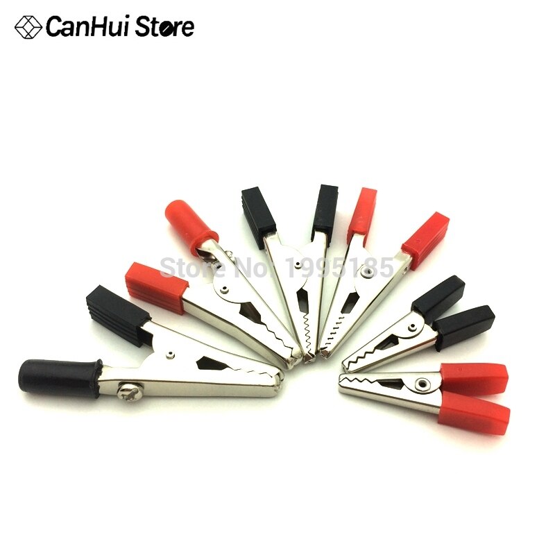 10 stk imc 30/45/50mm plasthåndtak testprobe metallkrokodilleklemmer