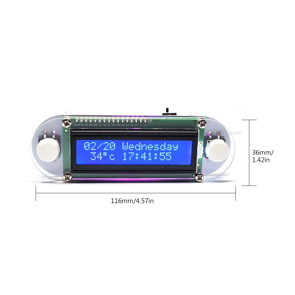 Digitale LED Kaarslicht Effect LCD1602 Trillingen Klok DIY Kit DIY Elektronische Digitale Klok DIY Klok Set