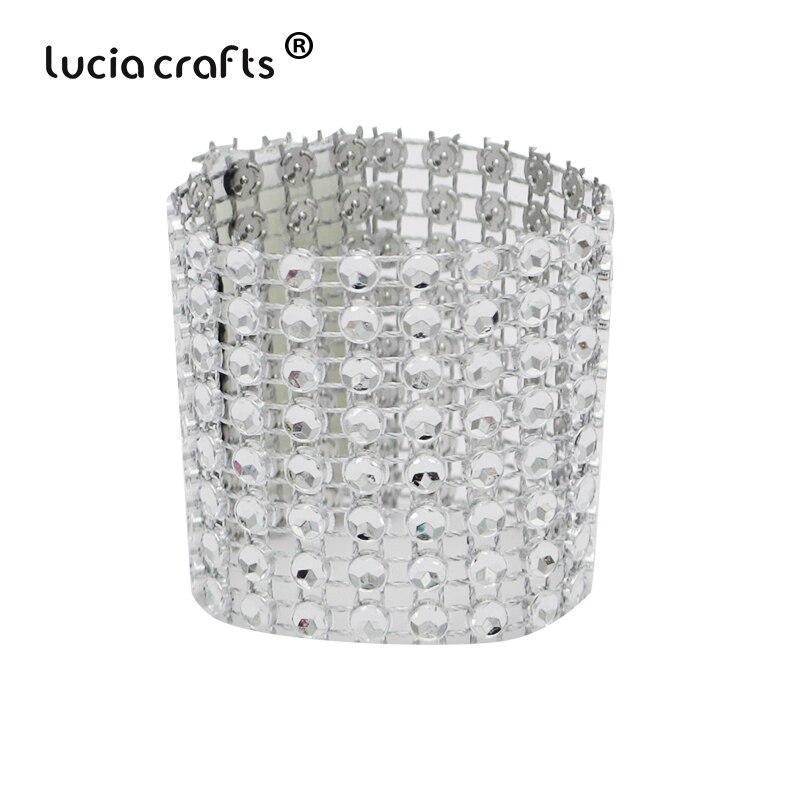 5/10 stücke 13cm * 4cm Gold Silber Strass Kette Gittergewebe wickeln Band Tüll Kristall Rolle Klebeband DIY Kuchen hochzeit Dekorationen 030007021