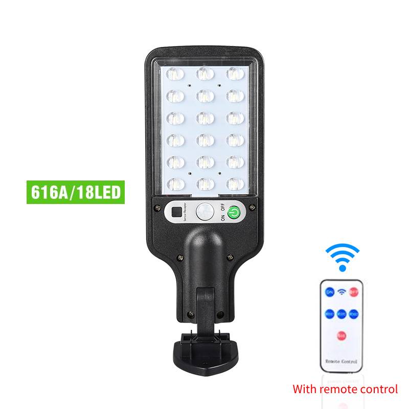 Outdoor Zonne-straat Licht Waterdicht Solar Lamp Cob/Led Menselijk Inductie Motion Sensor Beveiliging Verlichting Voor Tuin Straat Lamp: 616A REMOTE