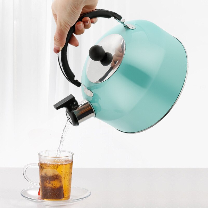 Verdikte Fluitketel Roestvrijstalen 3L Kleurrijke Water Kettle Waterkoker Kookgerei Fluitketel Keuken Benodigdheden EB50SH