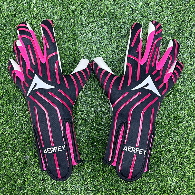 Gants de gardien de but de football en latex épaissi 4 mm Protection professionnelle Adultes Adolescent Gardien de but de football Gants de gardien de but: Rouge / S