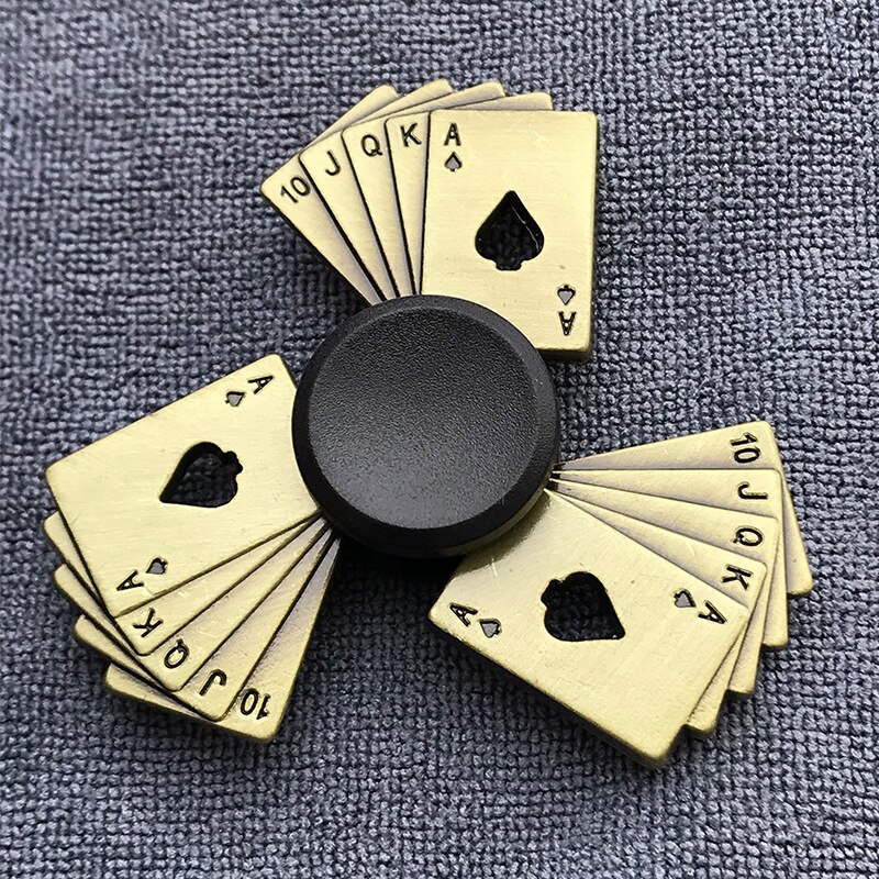 Fidget Spinner Brass Color Zinc Alloy Metal Exterior Smoothstress reliever Toys For Children Adult