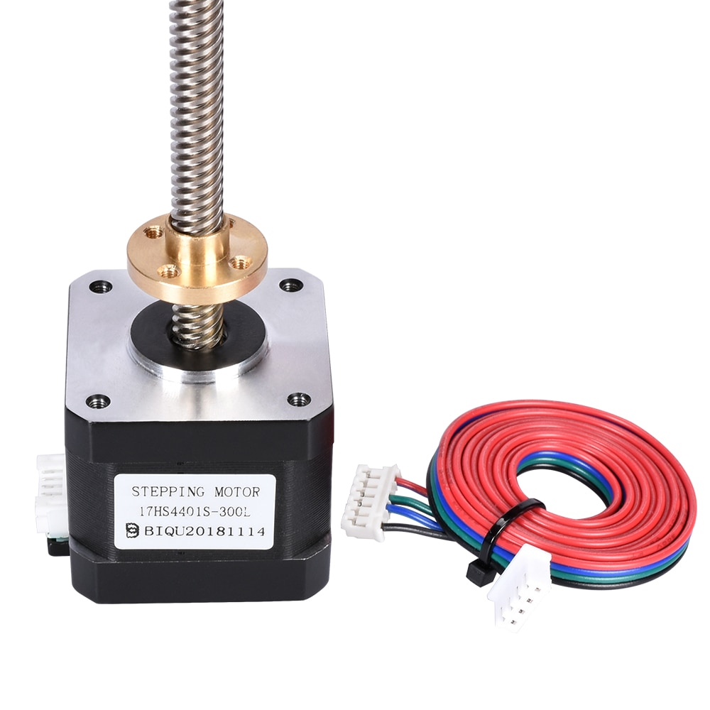 Nema17 Stepper Motor 17HS4401S 40MM With Lead Screw T8 300 400 500MM Length Copper Nut For 3D Printer Parts Trapezoidal Kits XYZ