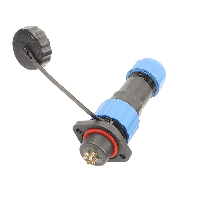 Sp16 ip68 vandtæt stik og stik 2 3 4 5 7 9 pin stik med 2 hullers flange type stik gør dig