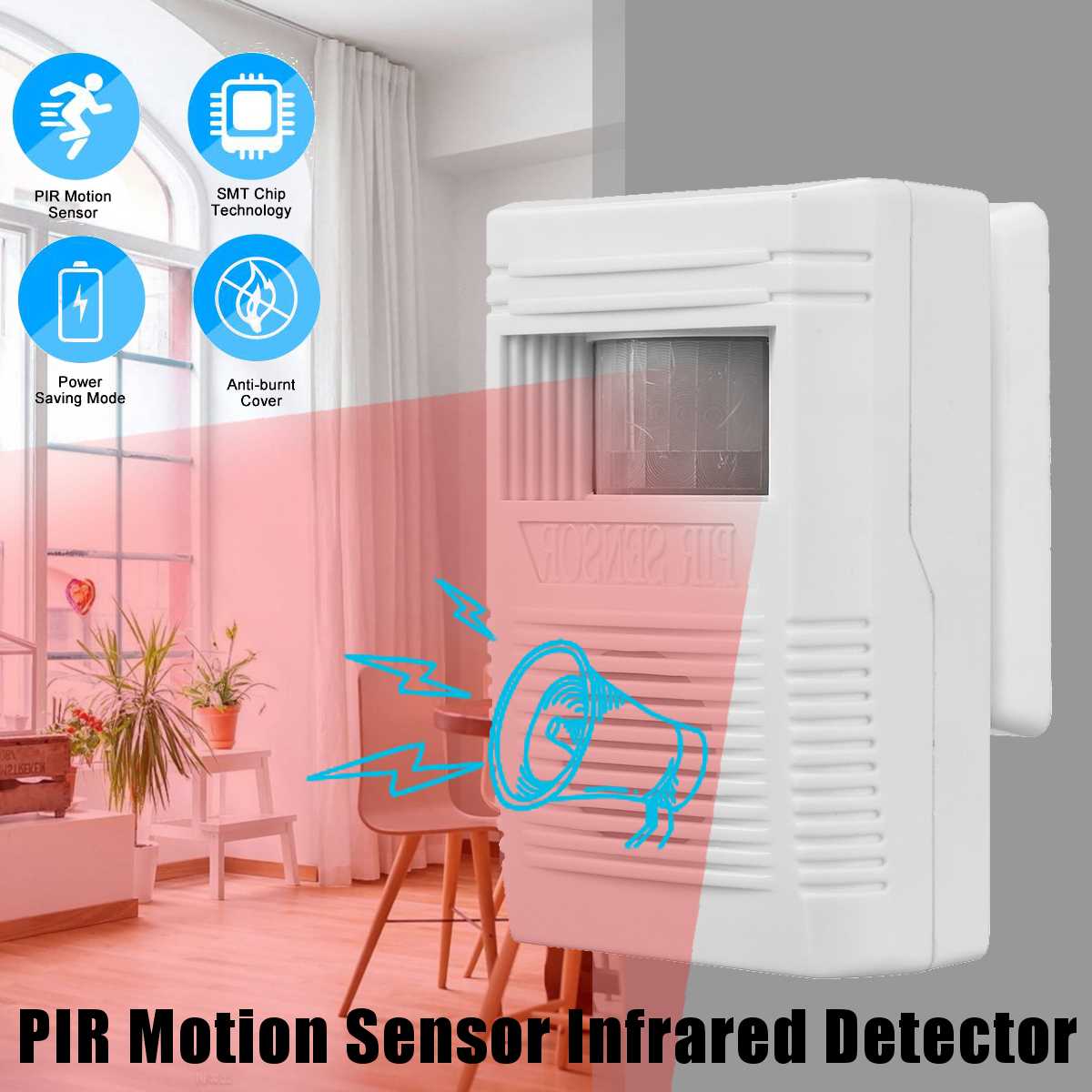 Door Window Entry Security IR SENSOR ALARM Door Infrared Sensor Alarm Host Burglar Security Alarm System Home Protection Kit
