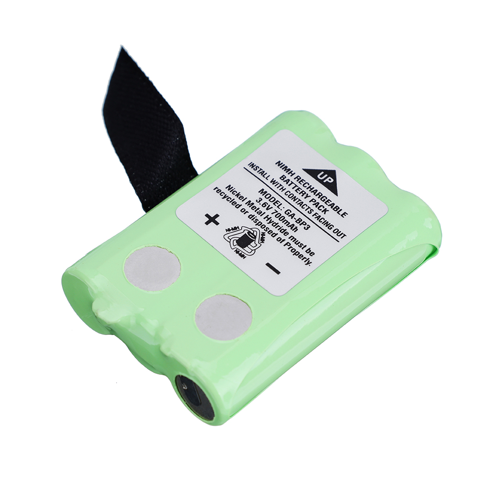 2pcs 3.6V 700mAh GA-BP3 Batteries for Cobra PR145/150 /155G Walkie-Talkie 2-Way Radios Ni-MH Regarable Batteries