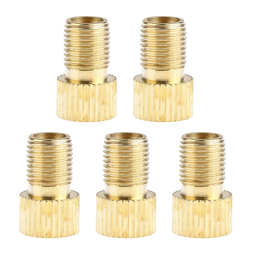 5 st ventil adapter pump cykel konvertera koppar cykel luftventil adapter adaptrar hjul gas munstycke rör verktyg