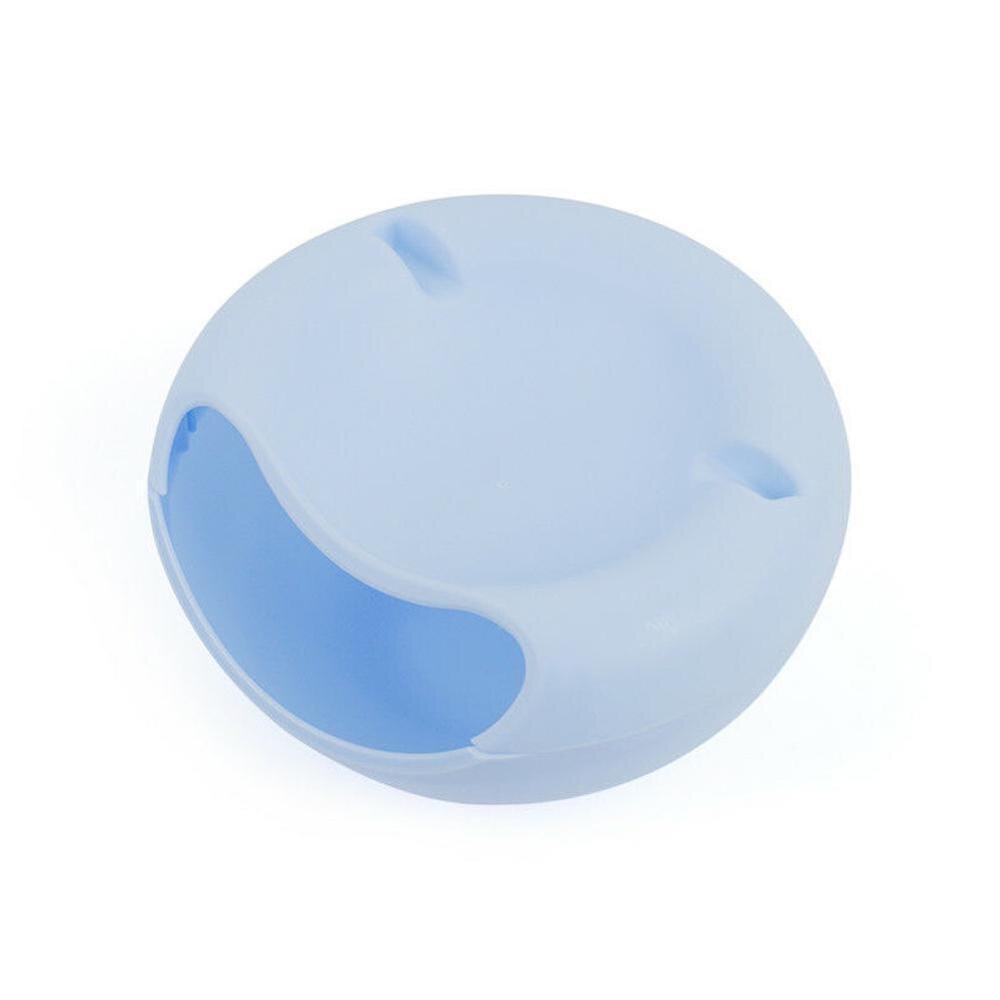 Creatieve Lui Snack Kom Plastic Double-Layer Snack Opslag Chase Mobiele 4 Kleuren Kom Kom Artefact Doos Telefoon Beugel fruit L4B1: Blue