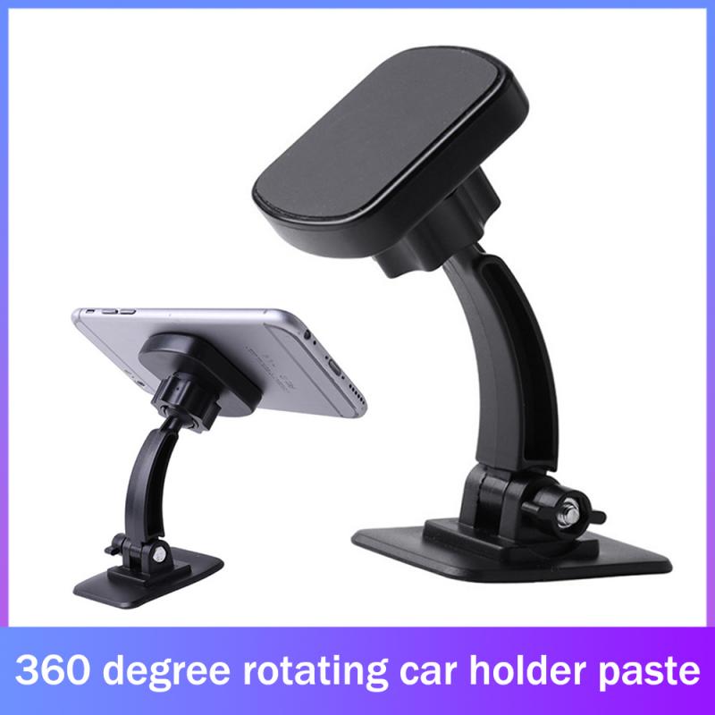 Bil mobiltelefon holder universal 360 graders roterende justerbar pasta magnet stativ beslag bil holder under 6 tommer telefoner