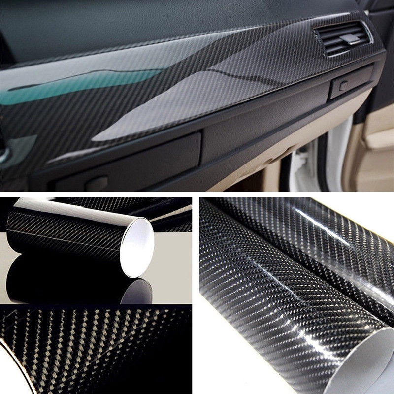 Film Auto Sticker Decal 5D Carbon Fiber Met Schraper Decoratie 30*152 Cm