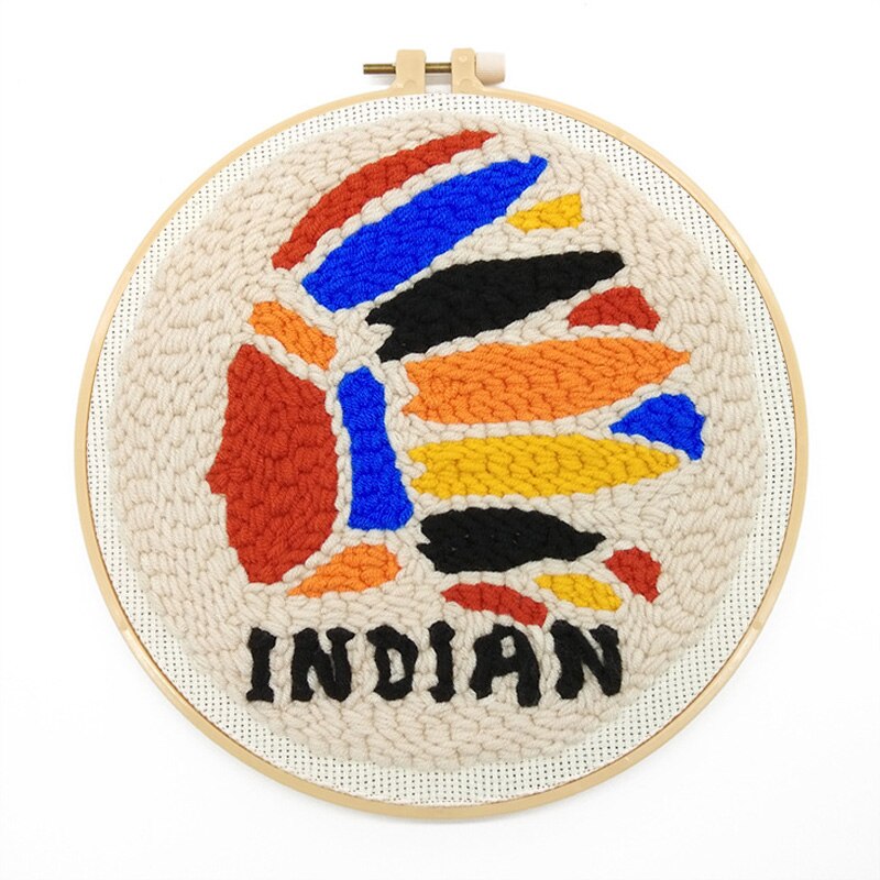 DIY Cartoon Animals Punch Needle Embroidery Kit 10 Styles Punchneedle Cross Stitch for Beginner Handcrafted Decoration for Home: C2-3